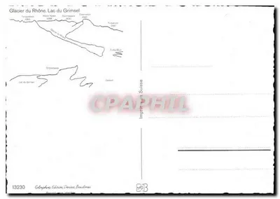 Lód Rhône, Jezioro Grimsel — Grimsel — Colophoto Édition Deviaz Bouilmes — Rewers