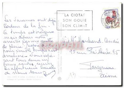 Rocher du Capocin — Côte d'Azur — Wydawnictwo Târèt — nr 505 — Rewers