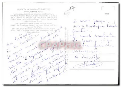 La Rochelle — vista del porto e delle torri — Editore Jack L'Anec (produttore) n°4962 — Verso