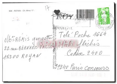 Royan — widok panoramiczny — Stara pocztówka FRAL — Rewers