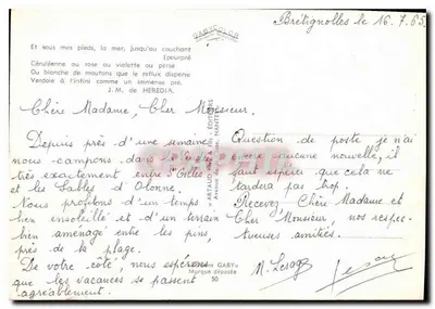 Falujące fale uderzające o skały — Brétignolles — Wydawca Gabycolor, n°50 — Rewers