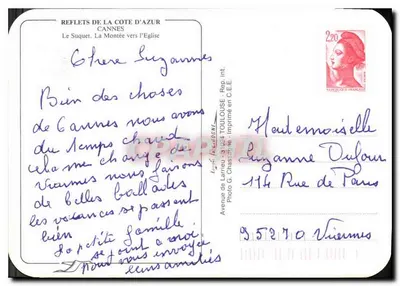 Cannes — Wspinaczka ku Kościołowi — REFLETS DE LA CÔTE D'AZUR — Rewers