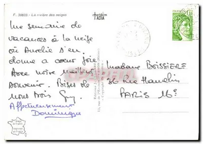 Rzeka śniegu — Wydawnictwo J. GILLARD — n° F. 30833 — Rewers
