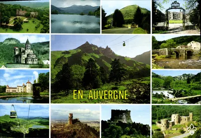 Em Auvergne — paisagens e monumentos — Edições Léconte, n°1017