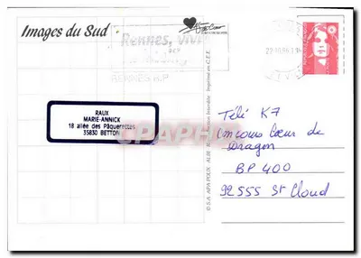 Most kamieniany nad strumieniem — Images du Sud — S.A. APAPOUX, ALBI — Rewers