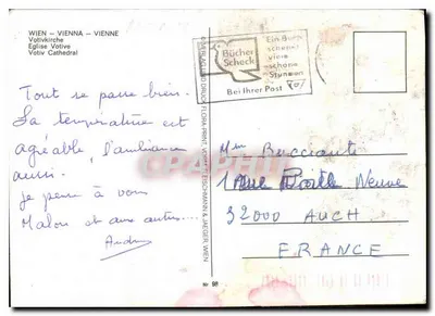 Catedral Votiva — Viena — editor Flora Print, n° 98 — Verso