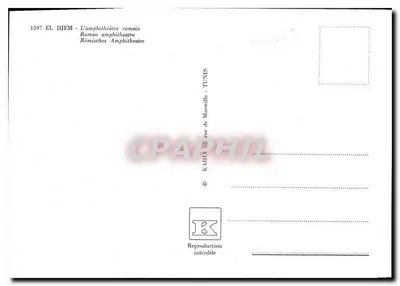 Djem — amfiteatr rzymski — reprodukcja — Kahia, Tunis — Rewers