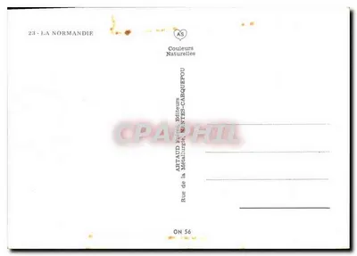 Normandy — illustrated postcard — Artaud Éditeurs, Nantes — Back