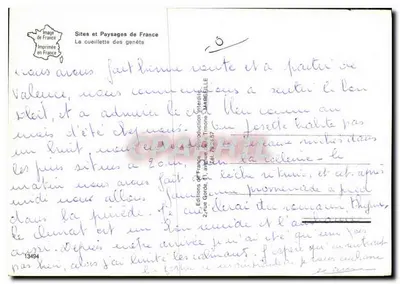 Dwie kobiety zbierające genety — Miejsca i krajobrazy Francji — Éditions de France — Rewers