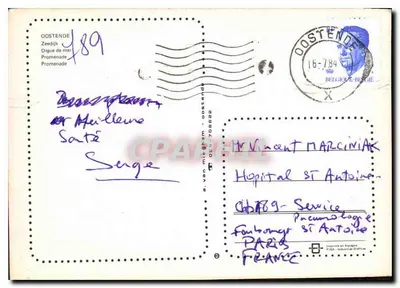 Oostende — Digue morska — Promenada — wydawca a. van mitgham — Rewers