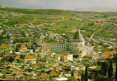 Nazareth — Vista parcial com a basílica da Anunciação — Nazareth Land