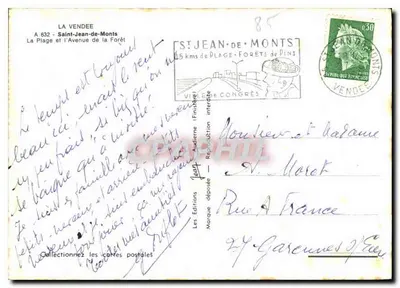 Saint-Jean-de-Monts — De Plage en de Avenue de la Forêt — Les Éditions Audierne — Achterkant