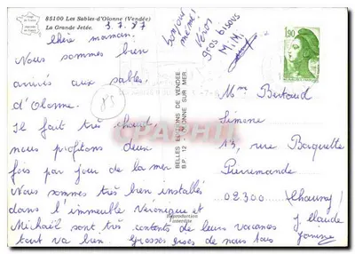 Les Sables-d'Olonne — A Grande Dique — Edições da Vendée — Verso