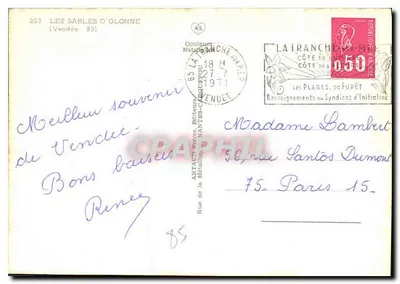 Les Sables d'Olonne — vista panorámica — editor Artants Naturelles, n°203 — Reverso