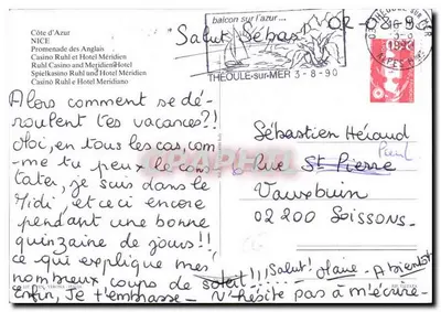 Nice — Hotel Méridien — wydawca Graphphil — Rewers