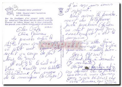 Widok jezior — 'Twarz Landes' — Wydawnictwo Art Reproduction Interdite — Rewers