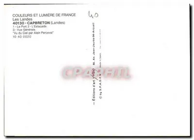 Capbreton — vista panorâmica — Edições de Arte Vivon — Verso