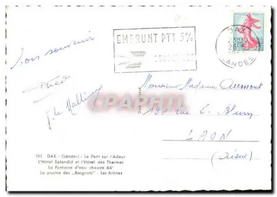 Dax — Vista panorâmica — Editor não identificado, número de série 961 — Verso