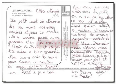 Caen — vista panorâmica — Éditions Leconte — Verso