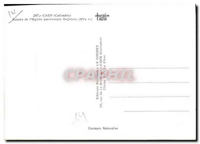 Ruiny parafialnej świątyni św. Julianna — Caen (Calvados) — Wydawca Emy — Rewers