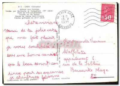 Abbaye aux Hommes — Caen — Editor Emy — Verso