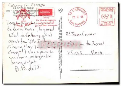 Cabourg — Côte Fleurie — Ogólny widok, plaża i kasyno — Artaud Frères, Z.I. Carquefou (Nantes) — Rewers