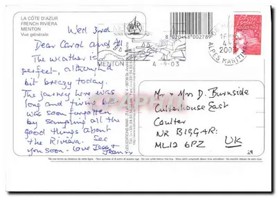 Menton — ogólne widok — Wydawnictwo MAR — Rewers