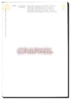 Napoleón Bonaparte — Primer Cónsul — J.L. David, ed. Les Éditions Homis, París — Reverso