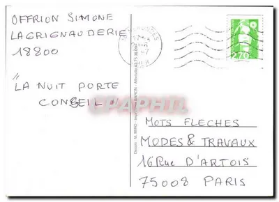Moulin de Villiers — 18800 CHASSY — Associazione Pierre Coutumes et Traditions — Verso