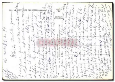 El Monte de las Lombrices — Vendeé — Editor Artaud Frères — Reverso