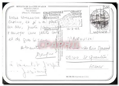 Principauté de Monaco — Widok z lotu — REFLETS DE LA CÔTE D'AZUR — Rewers