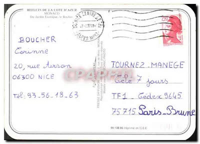 Księstwo Monako — panoramowy widok portu i wzgórz — Presse Diffusion, n° 99.138.95 — Rewers