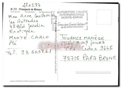 Monte-Carlo — plaża i hotel w budowie — wydawnictwo MONACO-DIAS, nr 211 — Rewers