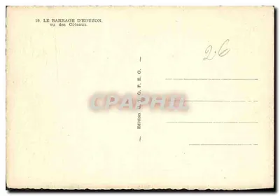 Le barrage d'Eguzon — vu des Côteaux — Édition S.T.O.P.E.G. — Reverso