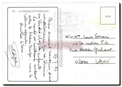 La Vendée pittoresque — seria 101 — wydawca ARTAUD Frères — Rewers