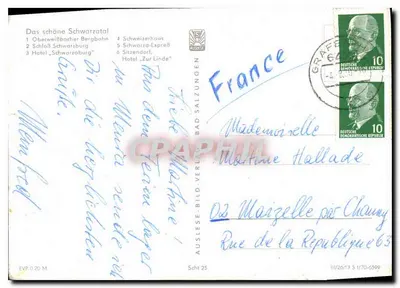 Schwarzwald — Widok panoramiczny — Auslese-Bild-Verlag, seria Schti 25 — Rewers