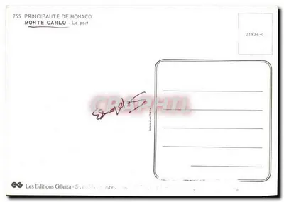 Monaco - De haven — Les Editions Gilletta, n° 21836-c — Achterkant