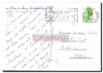 Vila da antiga Costa Azul — Eze — editor Ed. A. Rion — Verso