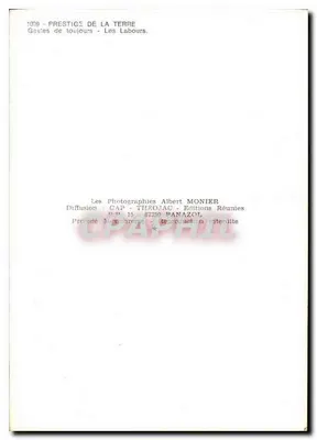 Les Labours — Prestige de la Terre — Albert Monier, n°109 — Rewers