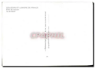 Oceano — Ondas em brilho — Edições de arte Yvo/Artcueil, n° 10 00 6003 — Verso