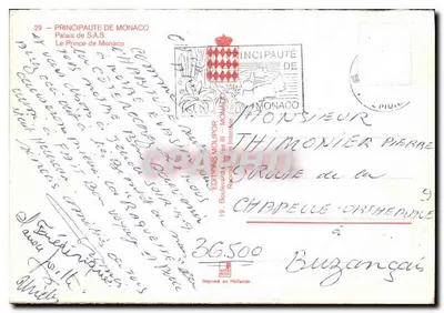 Paleis van S.A.S. De Prins van Monaco — Uitgaven Moulipop, n°29 — Achterkant