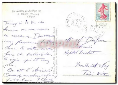 Toucy (Yonne) — Widok lotniczy kościoła — Wydawnictwo Lapie — Rewers
