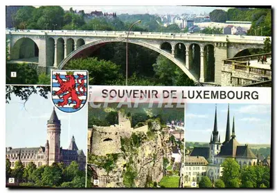 Ponte Adolphe — Caixa de Epargna — Rochers do Bock — Catedral — Messageries Paul Kraus, No. 49