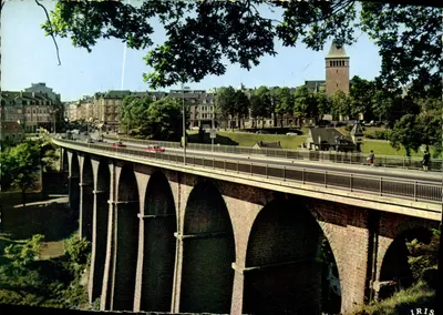 Luxemburgo — O viaduto chamado « Passerelle » (1859 a 1861) — E.-A. Schaack