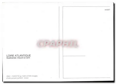 Guérande: moinho de vento — Loire-Atlantique — editor IN EDITER, n° 445007 — Verso