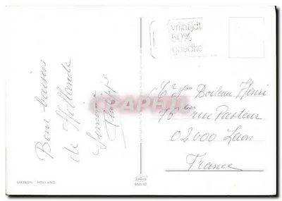 Interno decorato con porcellana — Marken, Olanda — editore Panterek, n° 968/42 — Verso