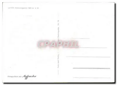 Lavin (Unterengadin) — 1425 m. — Photo und Verlag Agfa-Oberengadin Nr. 70 — Rewers
