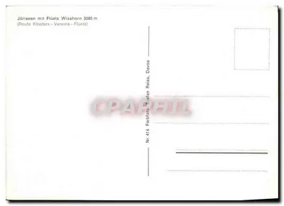 Jöriseen com Flüela Wisshorn 3085 m — Rota Klosters-Vereina-Flüela — N°414 — Verso