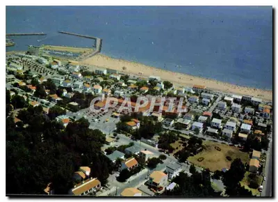 Vista aérea da praia e do porto — Litoral Languedocien — edições de France