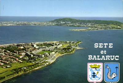 Sète e Balaruc — vista aérea das duas penínsulas — Éditions Rétalgon